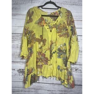 Spense Boho Floral Whimsical Fairy Size Large Top
